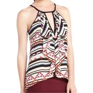 BCBGMaxAzria Multicolor Geometric Tank Top XS